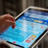 Digital interactive textbook on tablet device