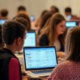 Teachers using professional development software